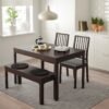 ekedalen-ekedalen-table-with-2-chairs-and-bench-dark-brown-orrsta-light-grey__0719978_pe732352_s5.jpg Stonebrew Bench Set – Table with 2 chairs and bench, dark brown/Orrsta light grey, 120/180 cm