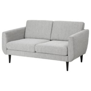 2 Seat Sofa Beige Brown Black